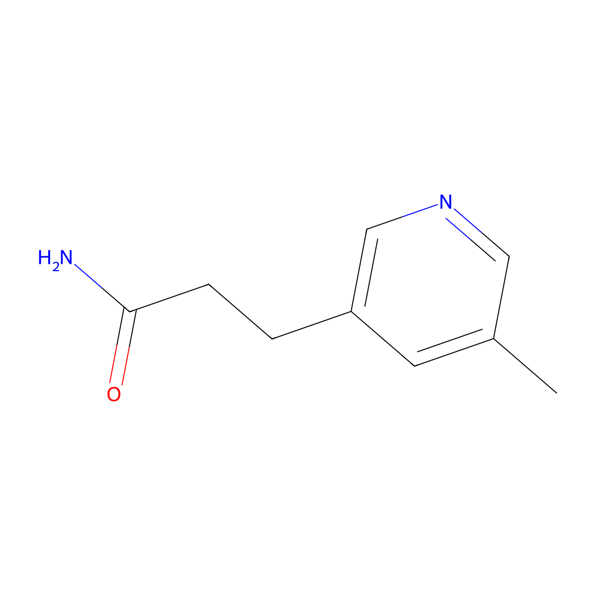 3-(5-Methylpyridin-3-yl)propanamide molecular structure, CAS 1862440-29-6