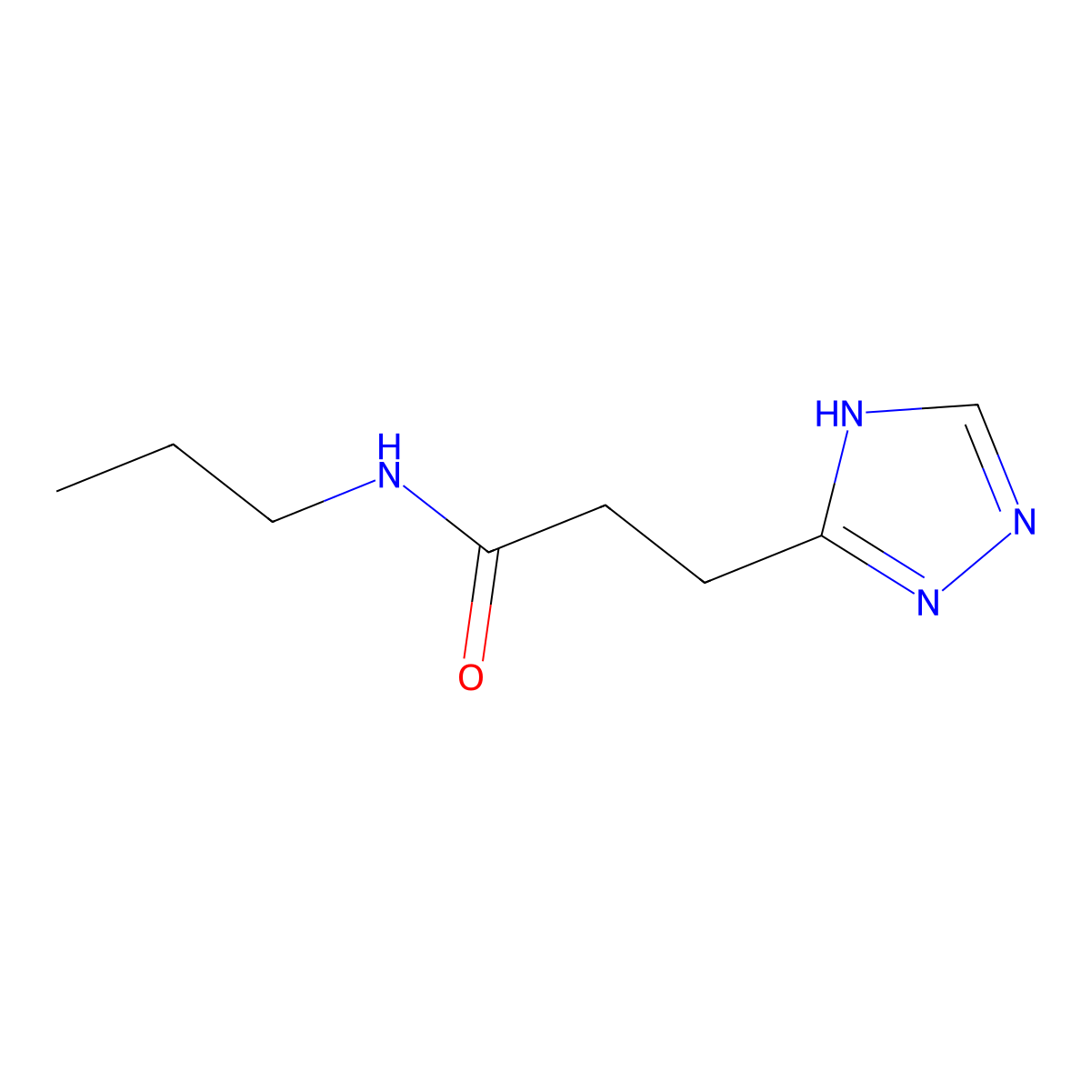 N-propyl-3-(4H-1,2,4-triazol-3-yl)propanamide molecular structure, CAS 1862441-00-6