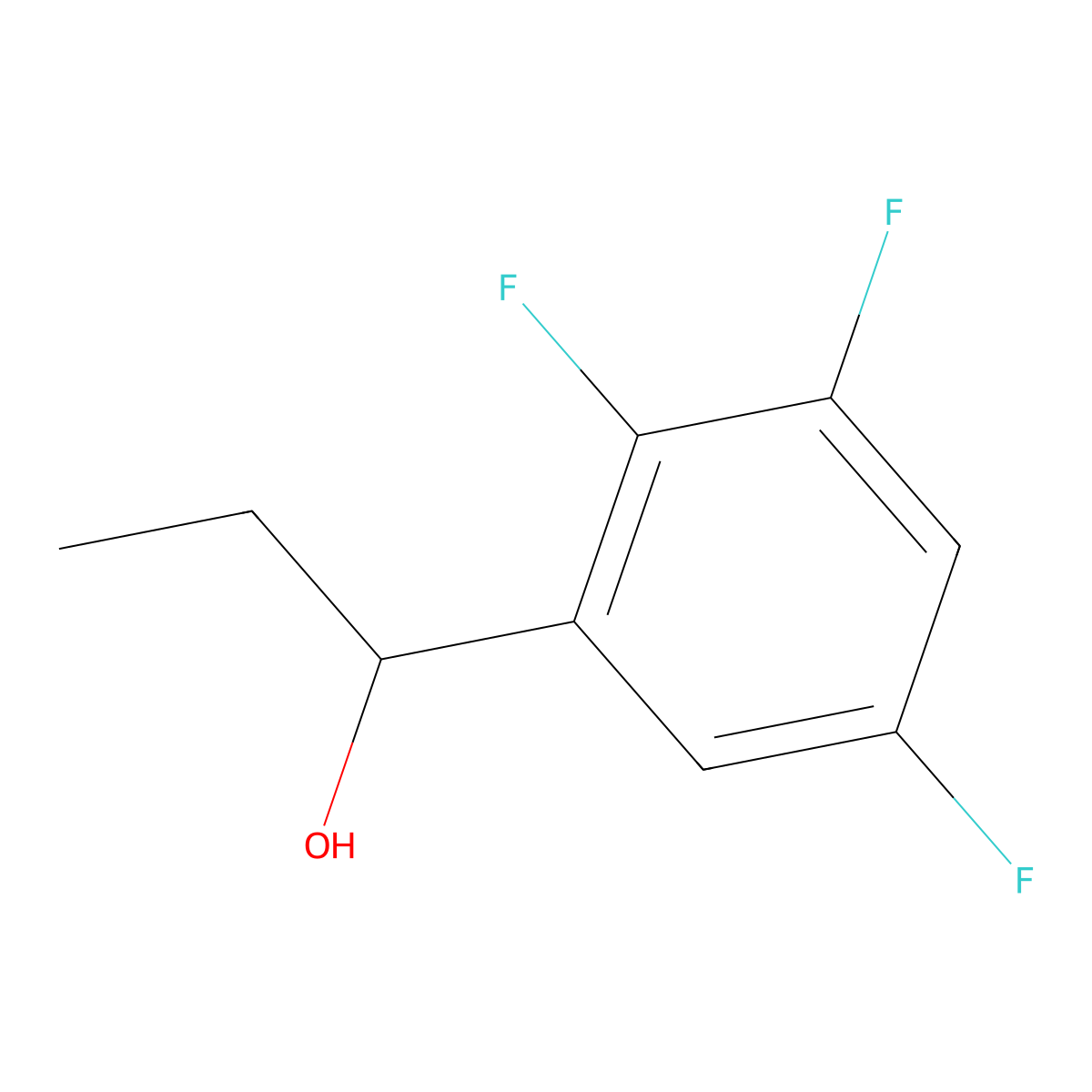 alpha-Ethyl-2,3,5-trifluorobenZenemethanol molecular structure, CAS 1862444-70-9