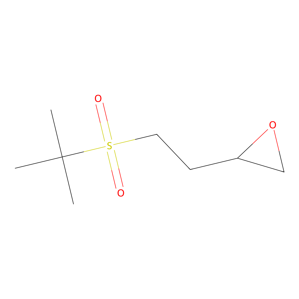 2-[2-(2-Methylpropane-2-sulfonyl)ethyl]oxirane molecular structure, CAS 1862447-38-8