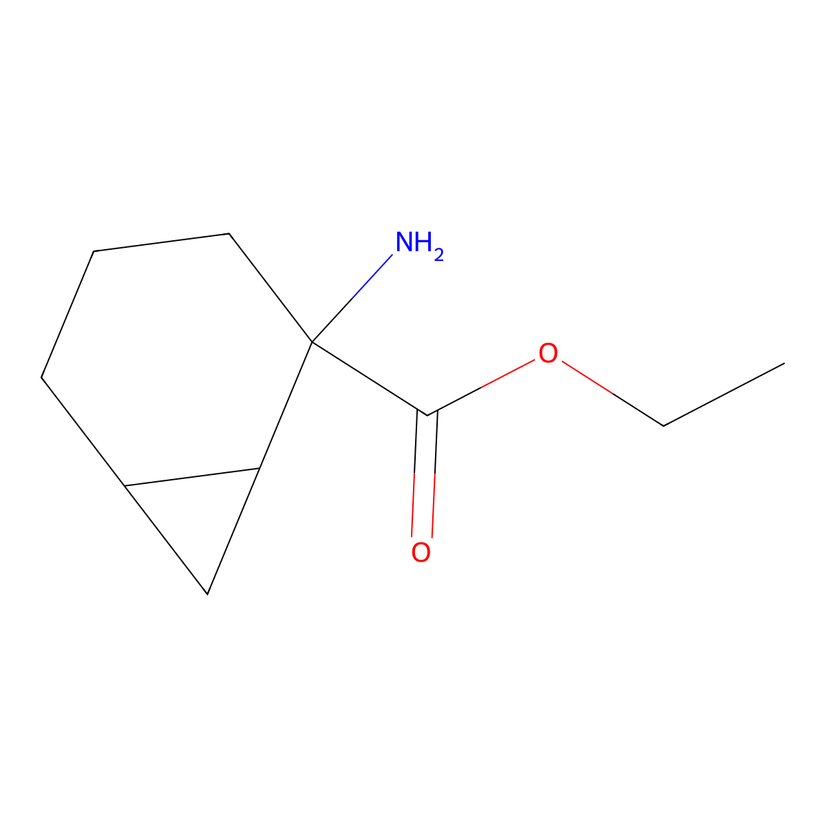 Ethyl 2-aminobicyclo[4.1.0]heptane-2-carboxylate molecular structure, CAS 1862450-24-5