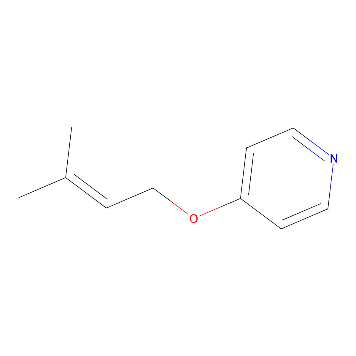 4-[(3-Methylbut-2-en-1-yl)oxy]pyridine molecular structure, CAS 1862451-22-6