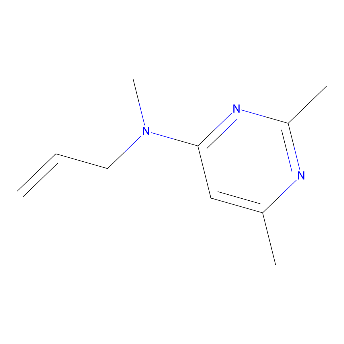 N,2,6-trimethyl-N-(prop-2-en-1-yl)pyrimidin-4-amine molecular structure, CAS 1862457-09-7