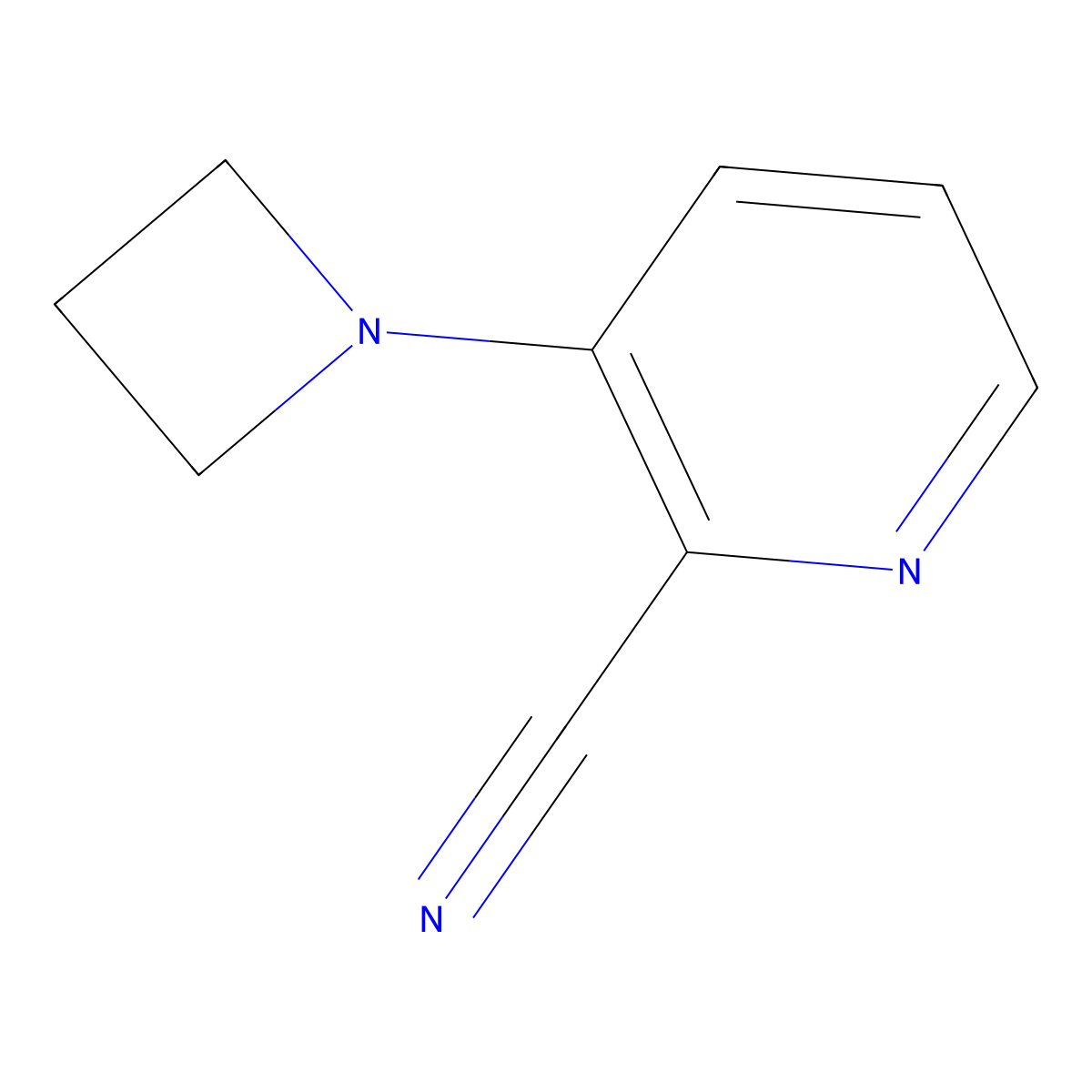 3-(Azetidin-1-yl)pyridine-2-carbonitrile molecular structure, CAS 1862459-36-6