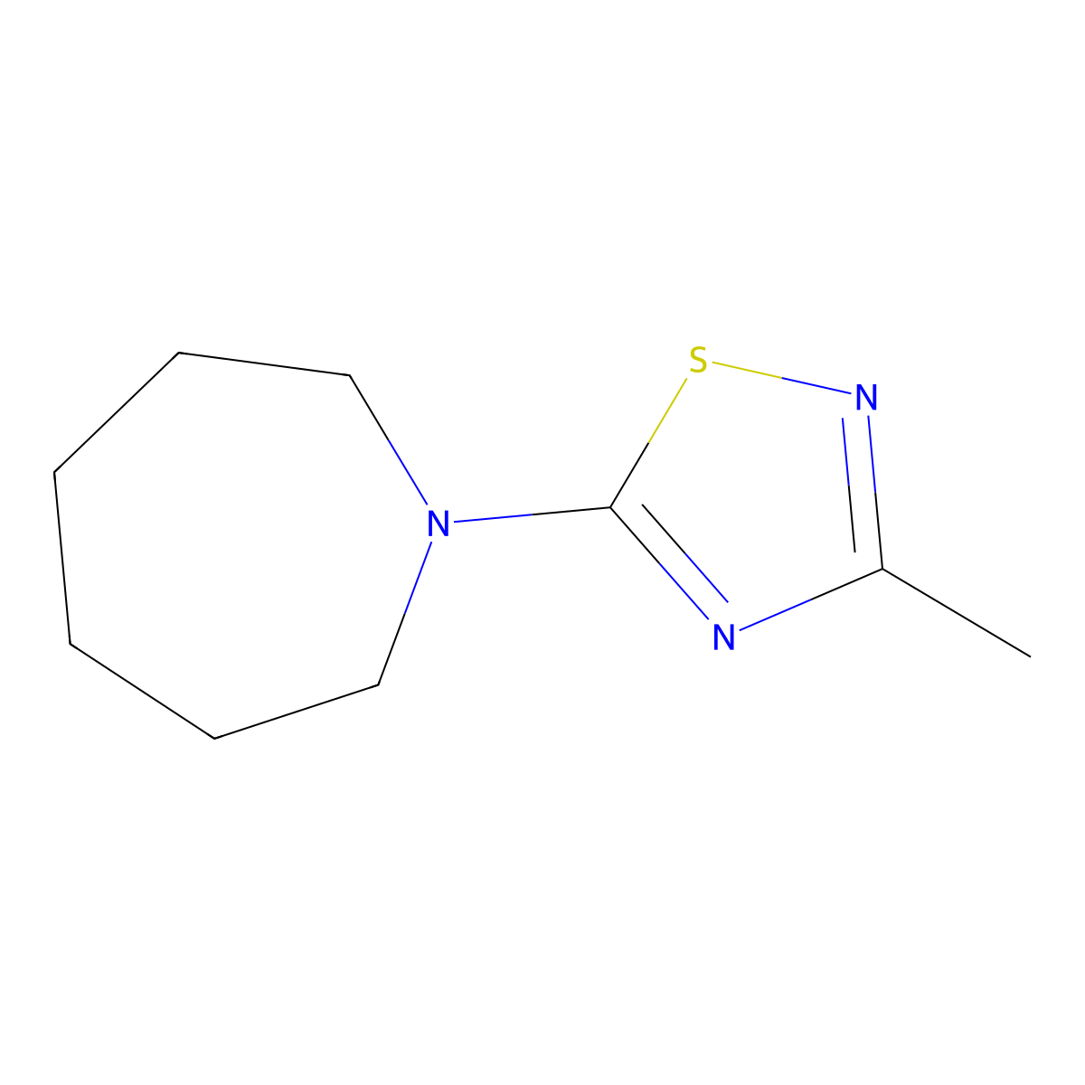 1-(3-Methyl-1,2,4-thiadiazol-5-yl)azepane molecular structure, CAS 1862485-02-6