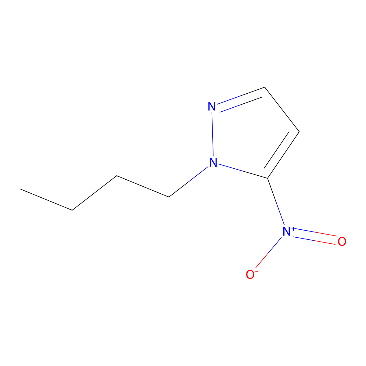 1-butyl-5-nitro-1H-pyrazole molecular structure, CAS 1862485-03-7
