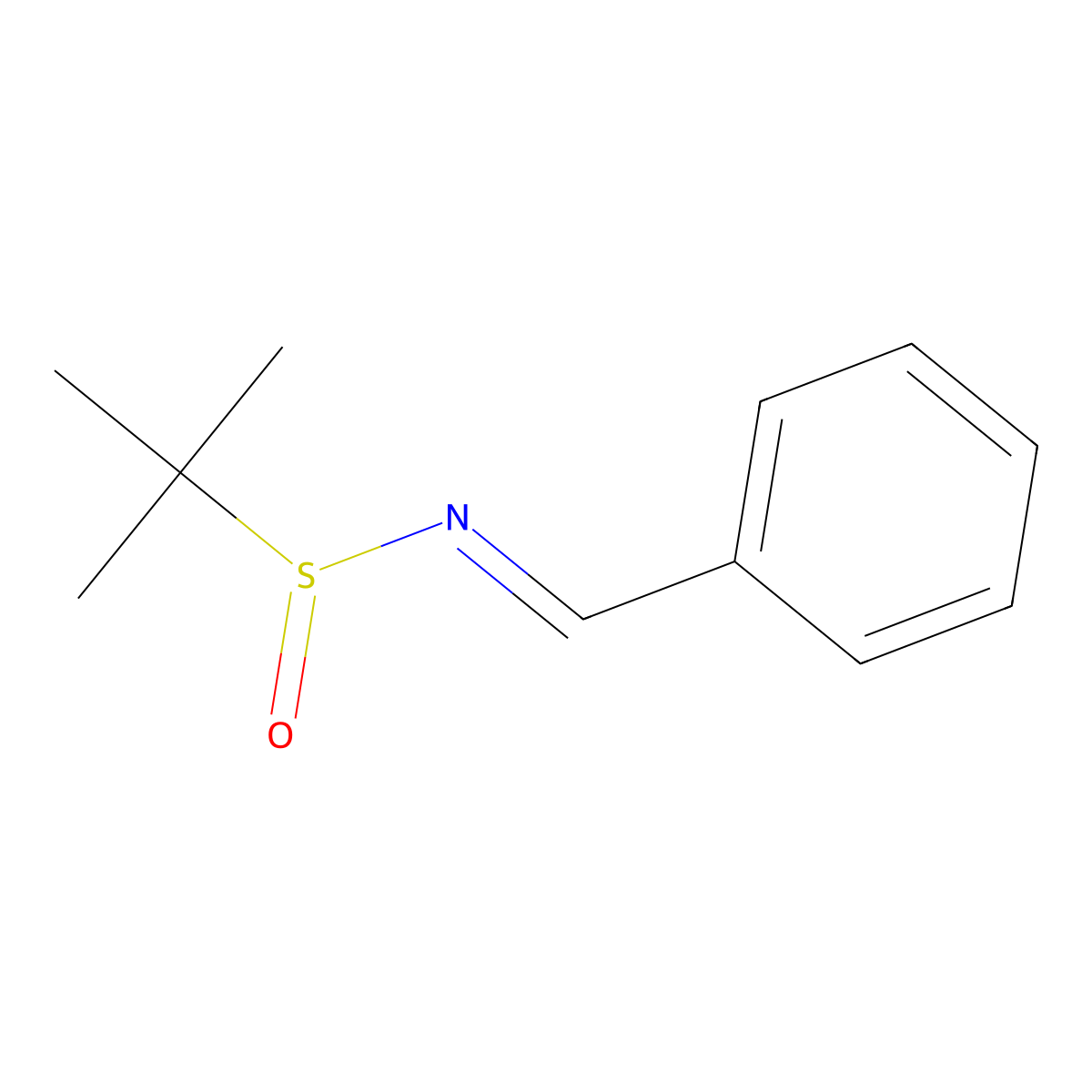 (S)-N-benzylidene-2-methylpropane-2-sulfinamide molecular structure, CAS 186249-74-1