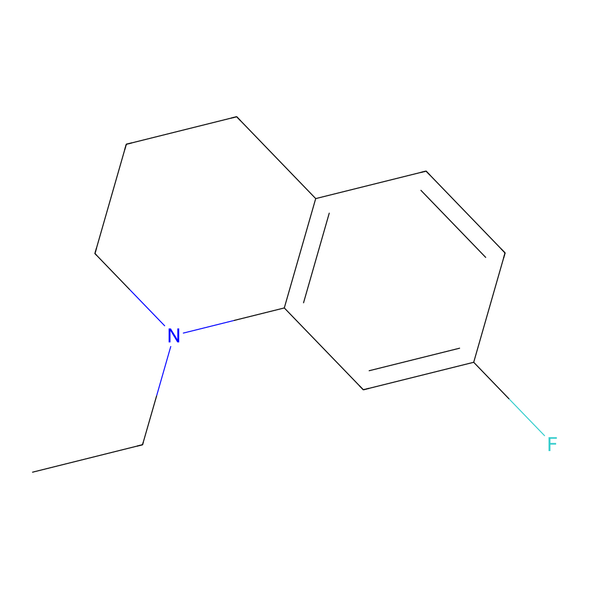 1-Ethyl-7-fluoro-1,2,3,4-tetrahydroquinoline molecular structure, CAS 1862490-33-2