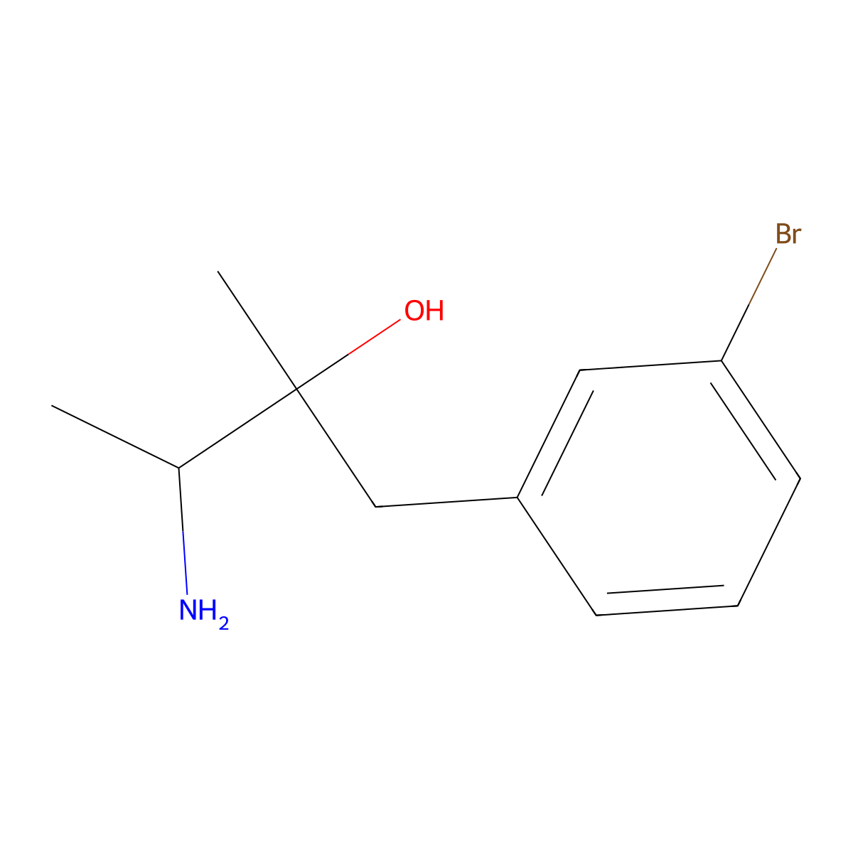 3-Amino-1-(3-bromophenyl)-2-methylbutan-2-ol molecular structure, CAS 1862502-51-9