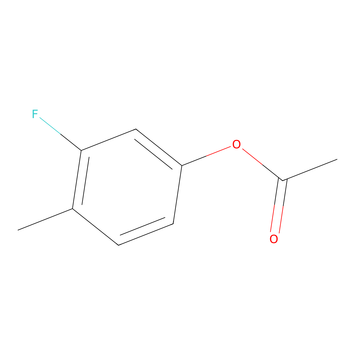 Acetic acid 3-fluoro-4-methyl-phenyl ester molecular structure, CAS 1862507-17-2