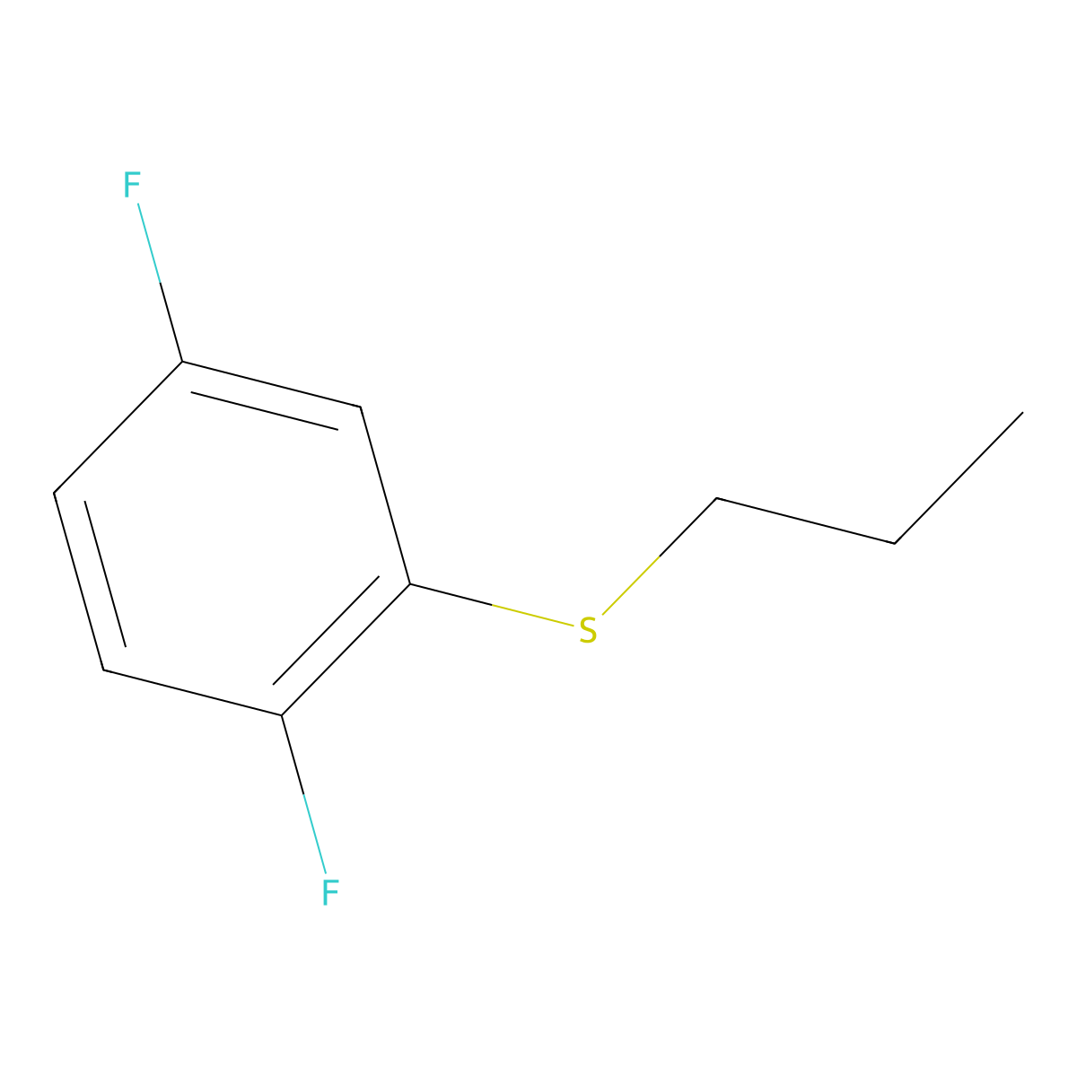 (2,5-Difluorophenyl)(propyl)sulfane molecular structure, CAS 1862516-37-7