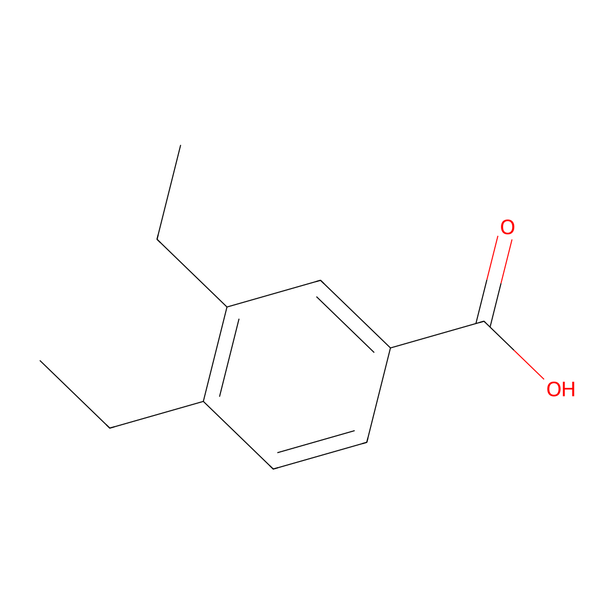 3,4-Diethylbenzoic acid molecular structure, CAS 186253-12-3