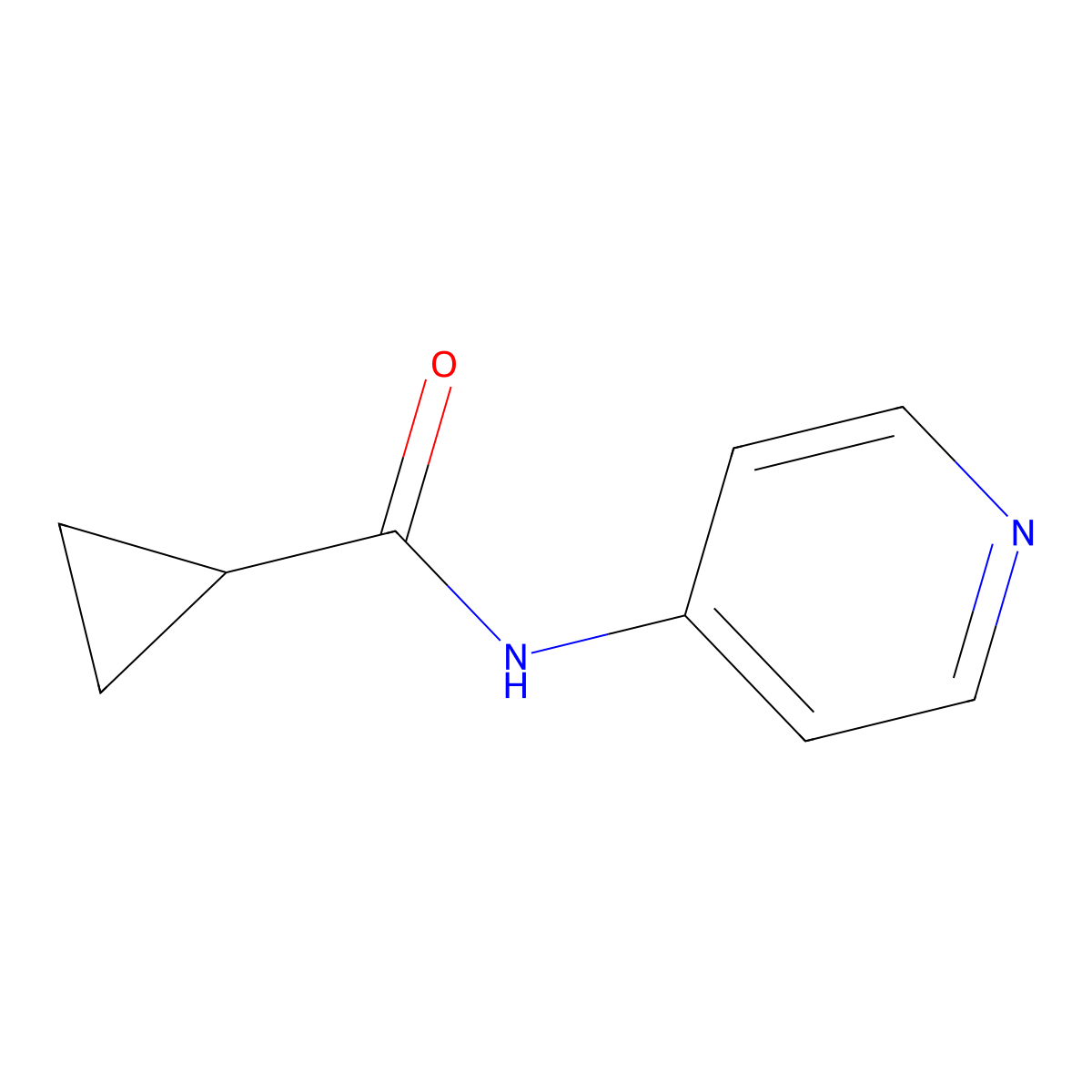 N-(Pyridin-4-yl)cyclopropanecarboxamide molecular structure, CAS 186253-90-7