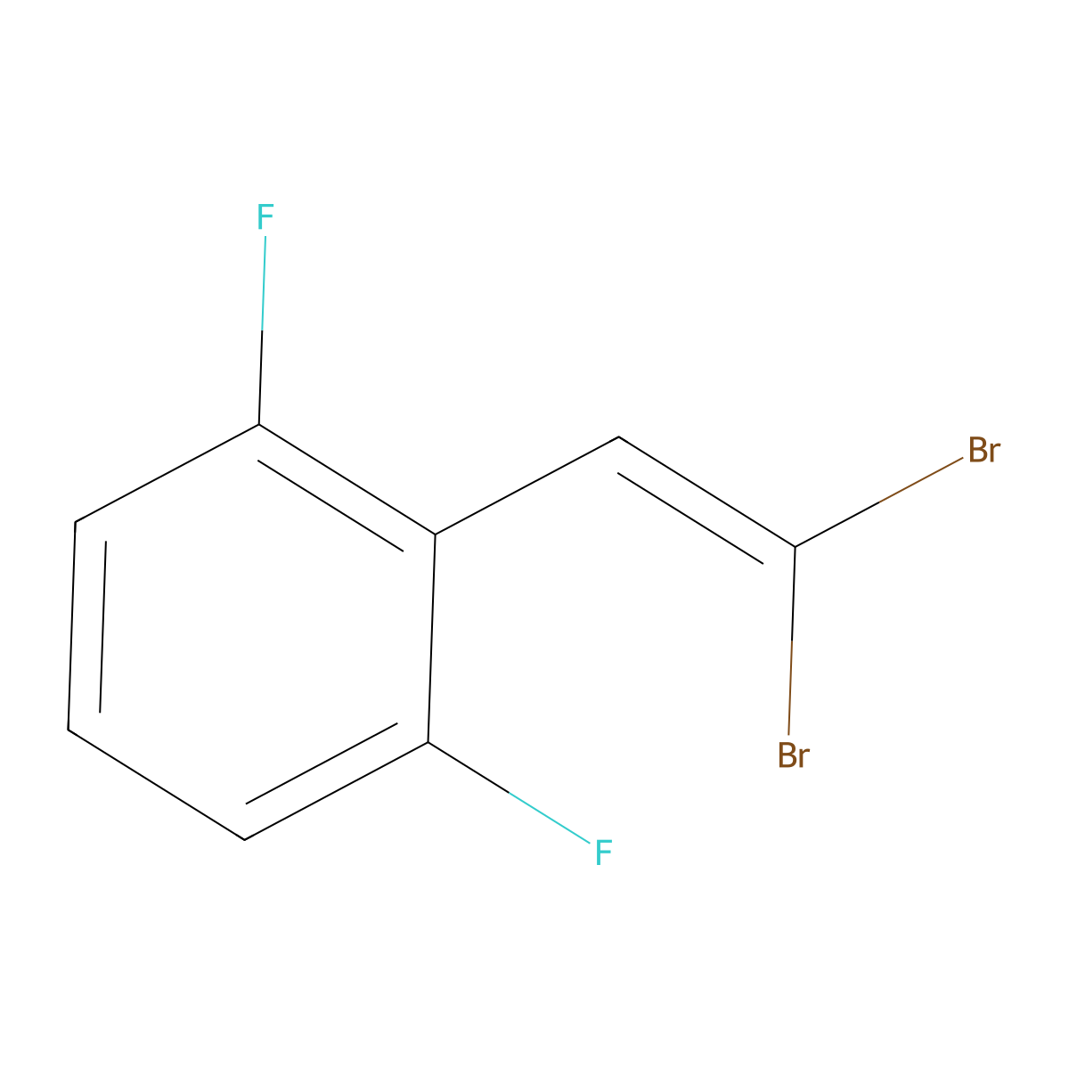 2-(2,2-Dibromoethenyl)-1,3-difluorobenzene molecular structure, CAS 1862532-76-0