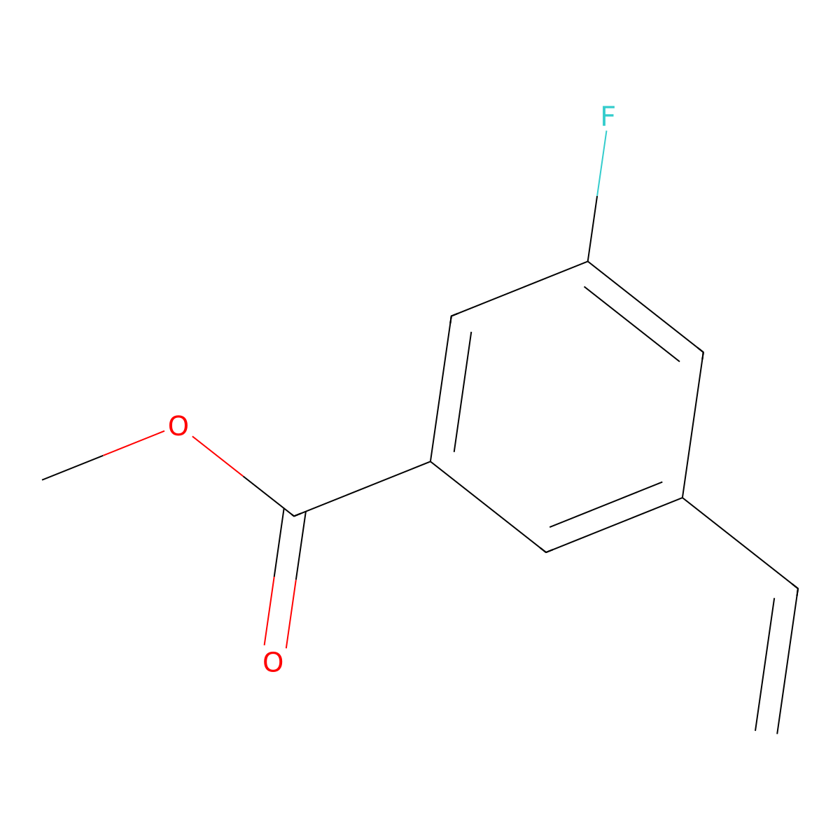 Methyl 3-fluoro-5-vinylbenzoate molecular structure, CAS 1862559-43-0