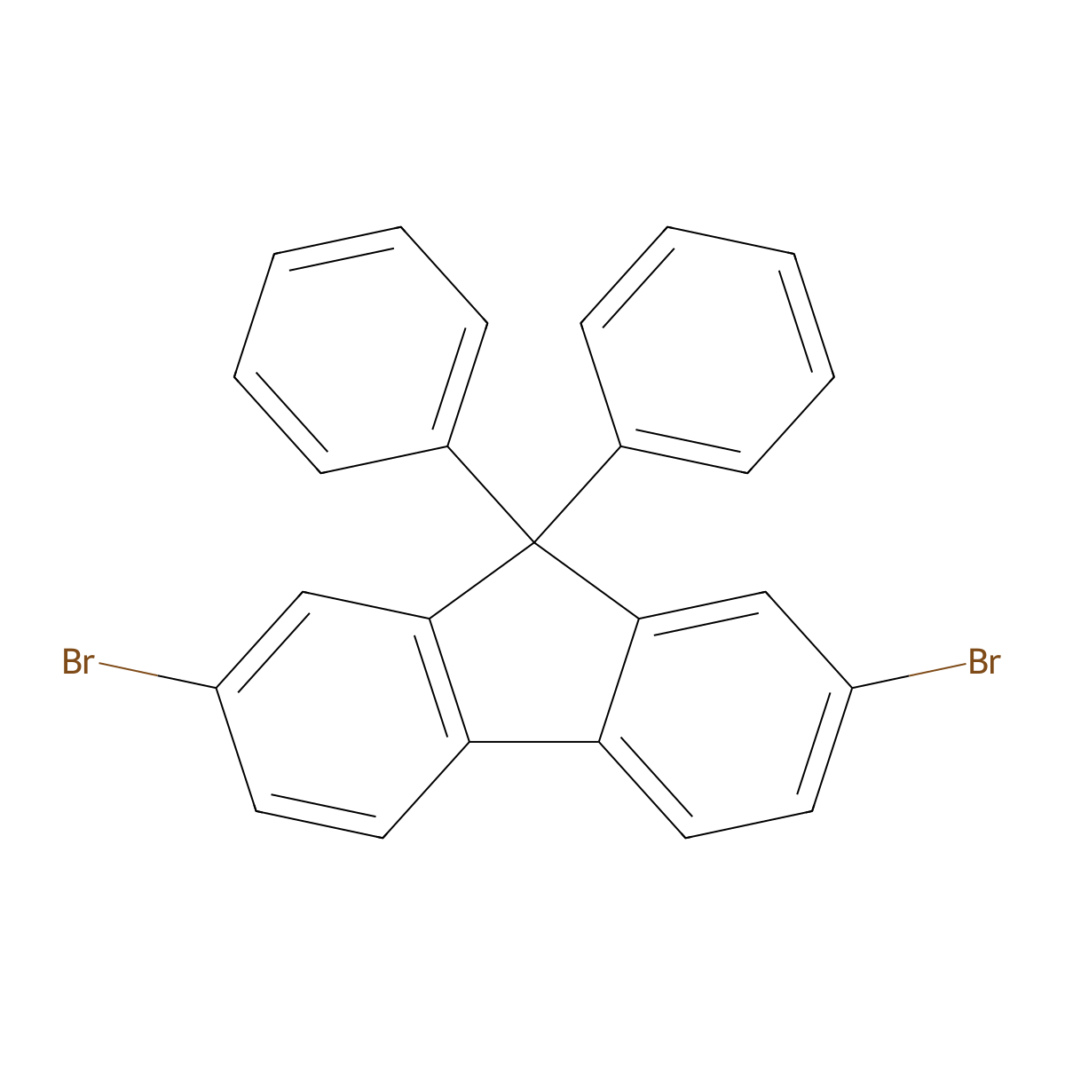 2,7-Dibromo-9,9-diphenyl-9H-fluorene molecular structure, CAS 186259-63-2