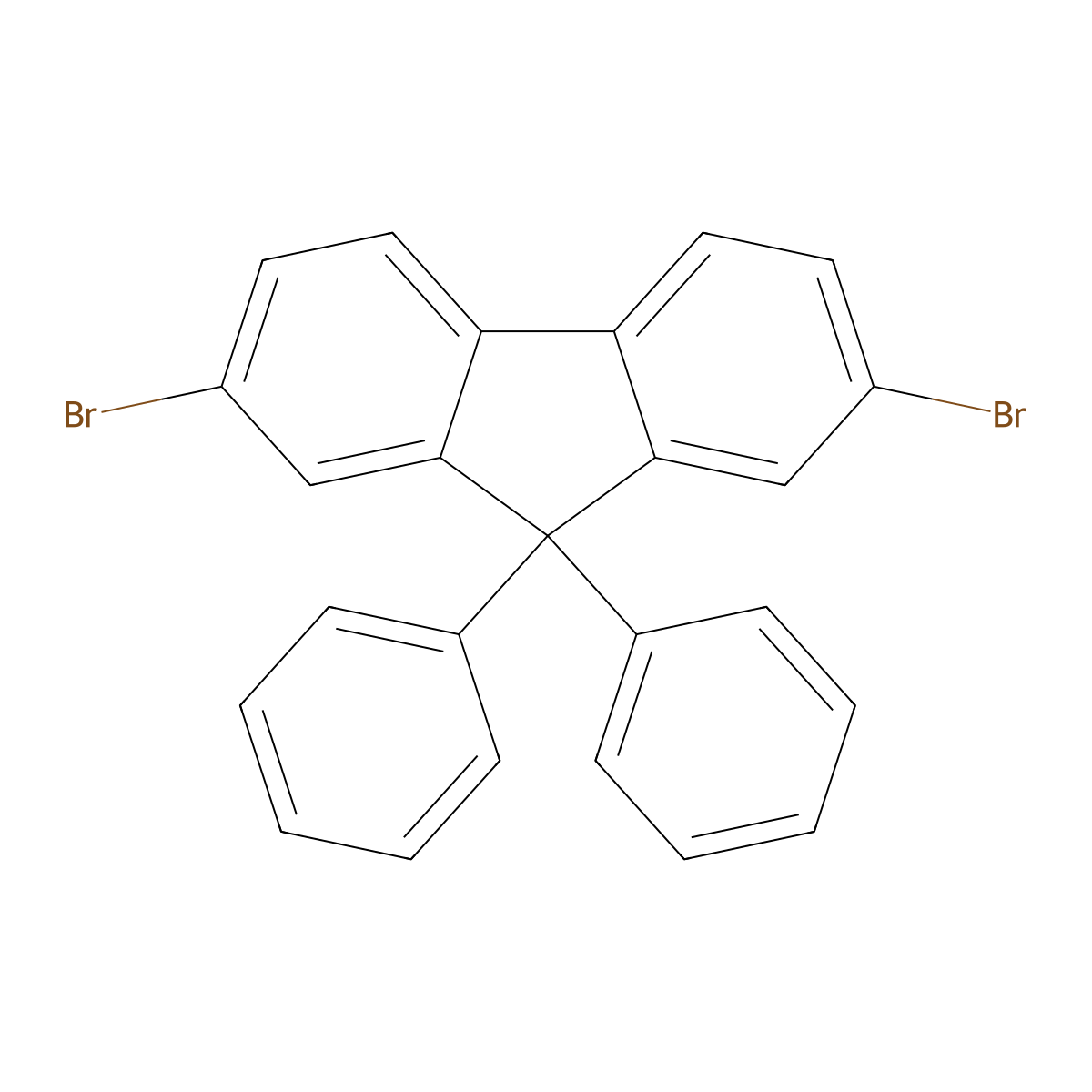 2,7-Dibromo-9,9-diphenyl-9H-fluorene molecular structure, CAS 186259-63-2