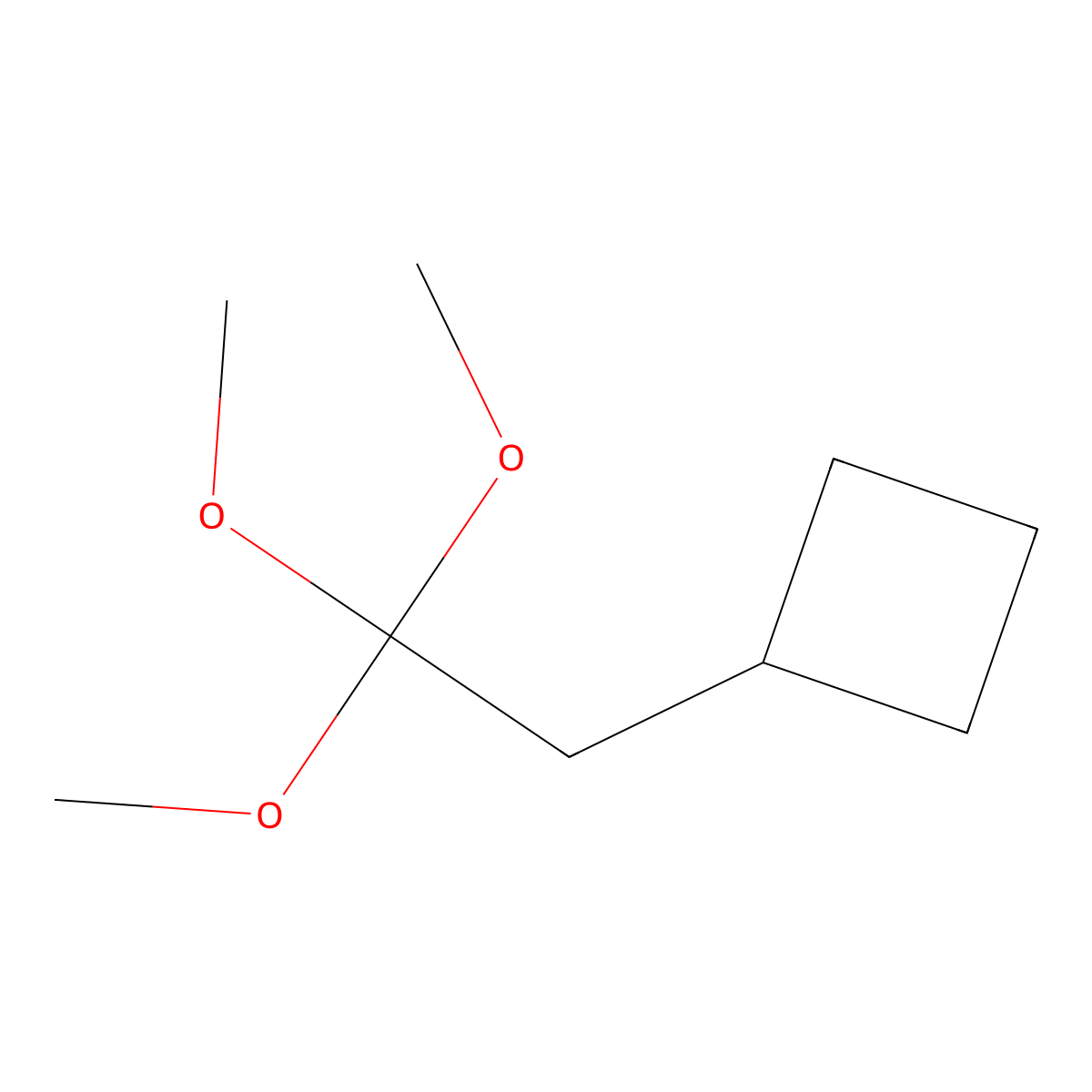 (2,2,2-Trimethoxyethyl)cyclobutane molecular structure, CAS 1862594-23-7