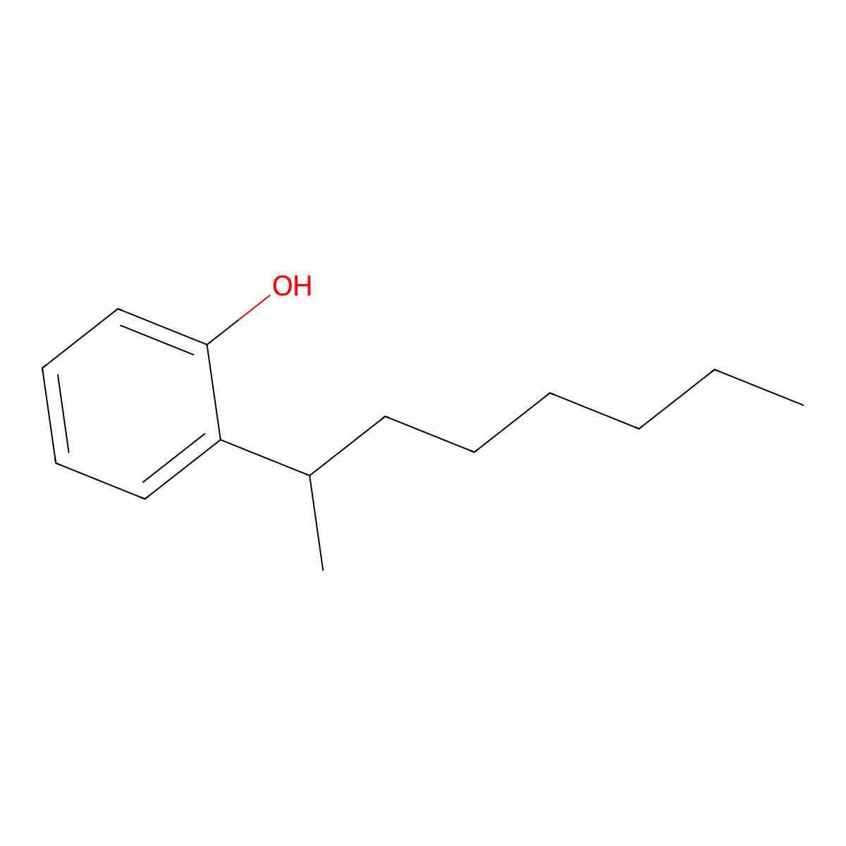 o-(1-Methylheptyl)phenol molecular structure, CAS 18626-98-7