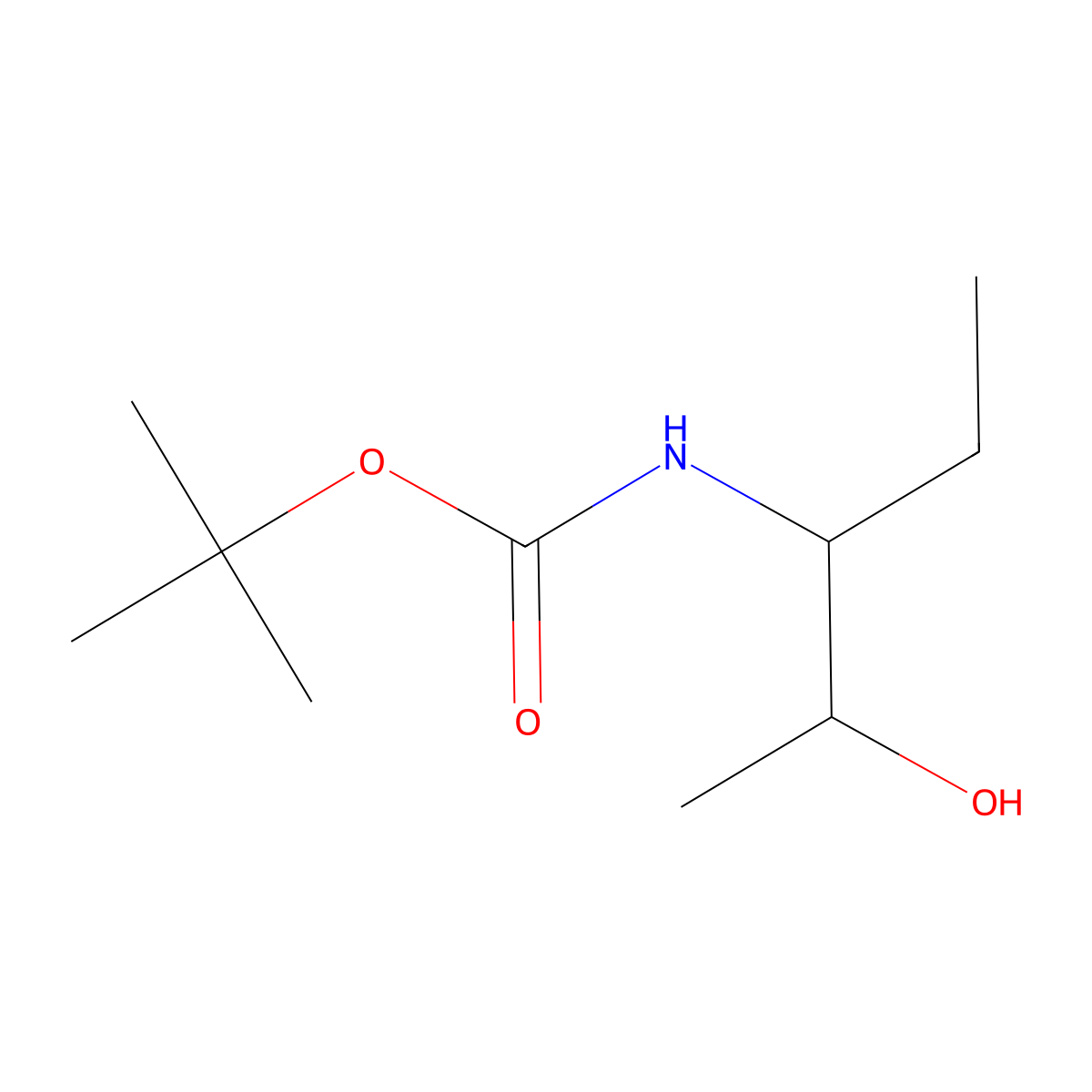 tert-butyl N-(2-hydroxypentan-3-yl)carbamate molecular structure, CAS 1862603-74-4