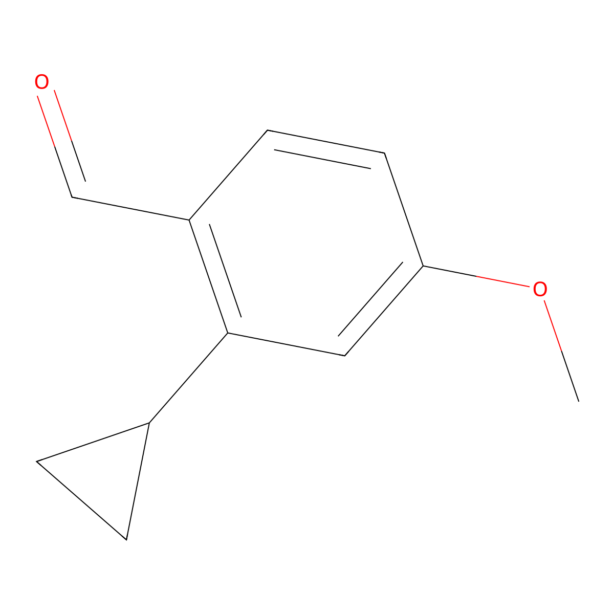 2-Cyclopropyl-4-methoxybenzaldehyde molecular structure, CAS 1862604-99-6
