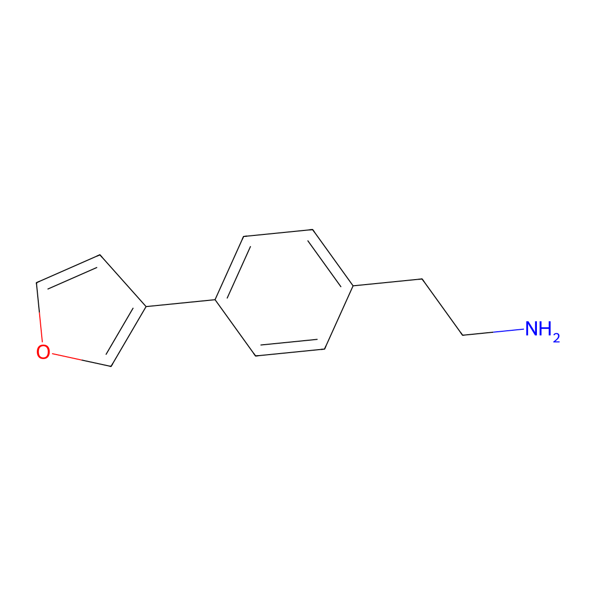 2-[4-(Furan-3-yl)phenyl]ethan-1-amine molecular structure, CAS 1862618-84-5