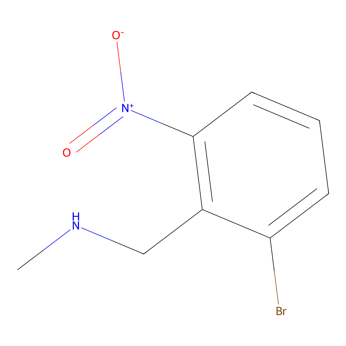 [(2-Bromo-6-nitrophenyl)methyl](methyl)amine molecular structure, CAS 1862627-17-5