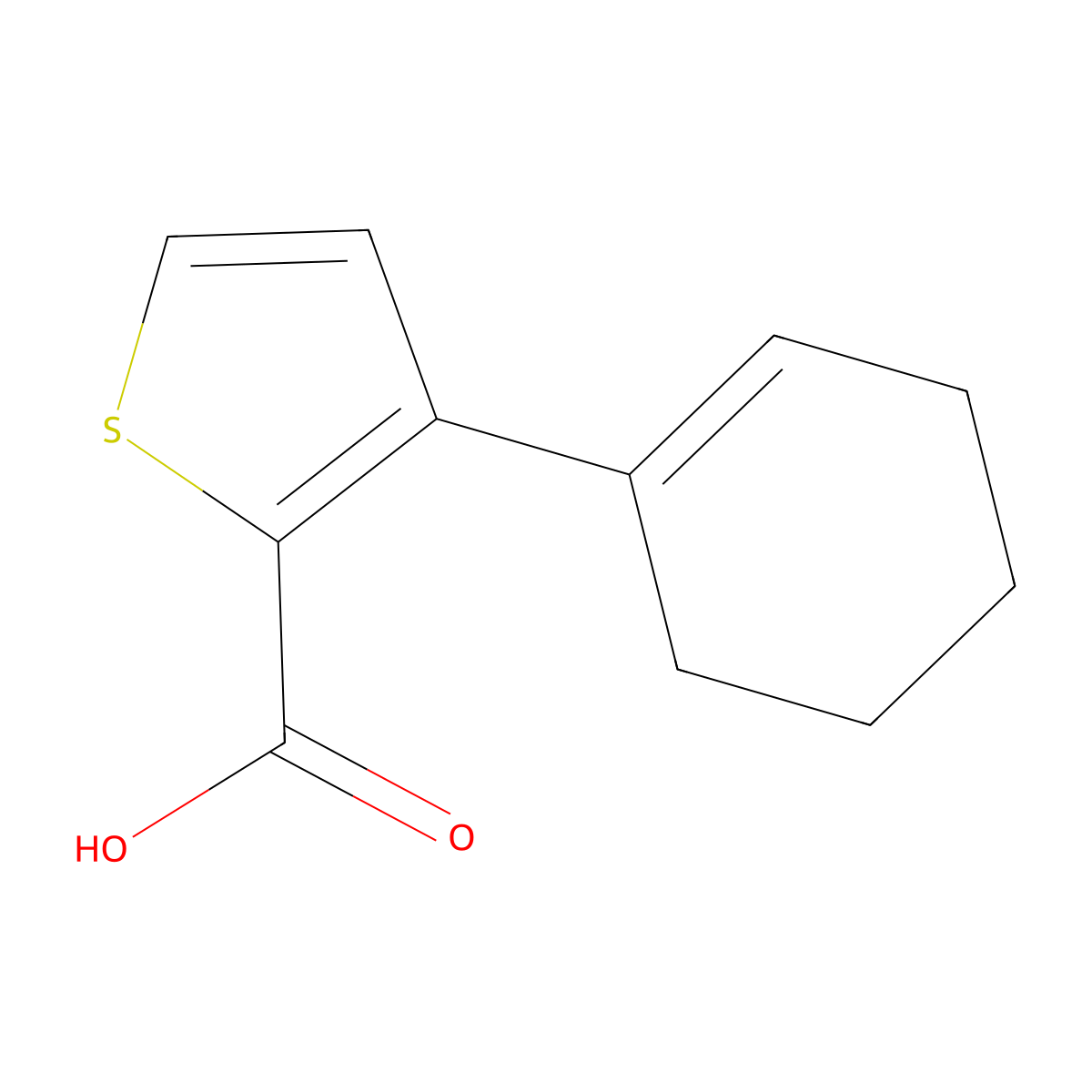 3-(Cyclohex-1-en-1-yl)thiophene-2-carboxylic acid molecular structure, CAS 1862646-26-1