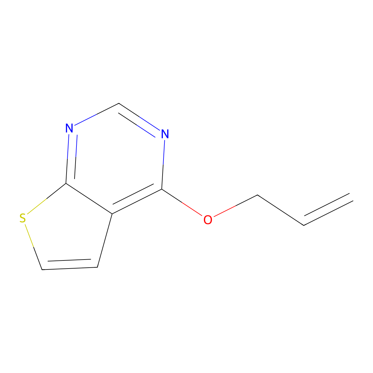 4-(Prop-2-en-1-yloxy)thieno[2,3-d]pyrimidine molecular structure, CAS 1862652-93-4