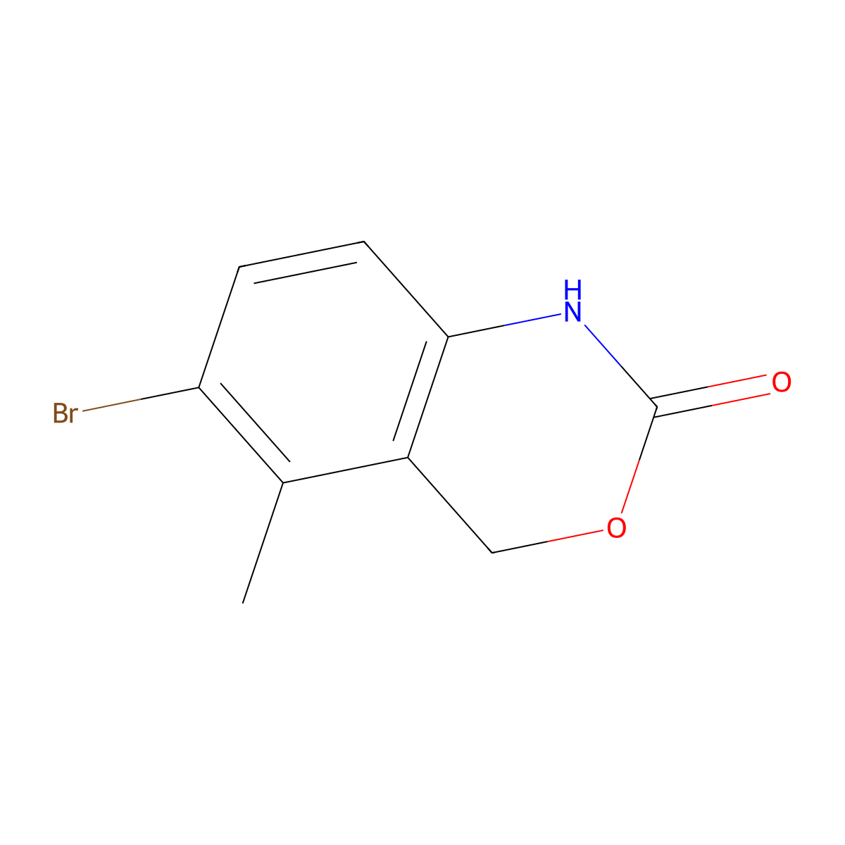 6-Bromo-5-methyl-1H-benzo[d][1,3]oxazin-2(4H)-one molecular structure, CAS 186267-76-5