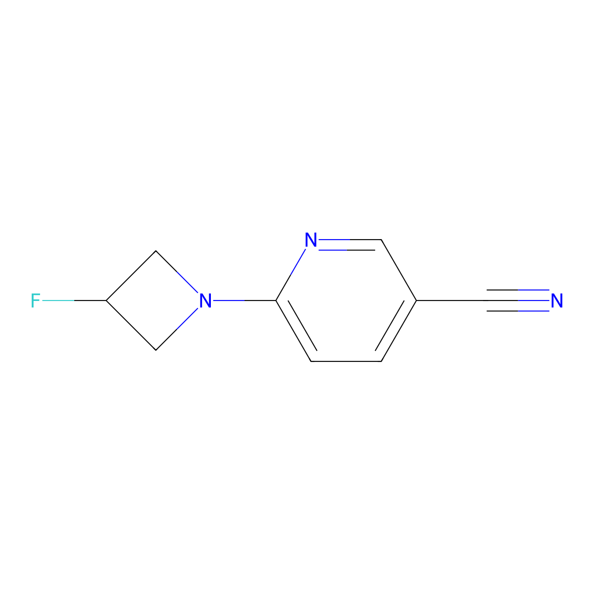 6-(3-Fluoroazetidin-1-yl)pyridine-3-carbonitrile molecular structure, CAS 1862679-76-2