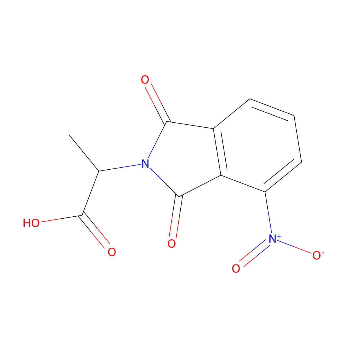 2-(4-Nitro-1,3-dioxo-1,3-dihydro-2H-isoindol-2-YL)propanoic acid molecular structure, CAS 18627-60-6