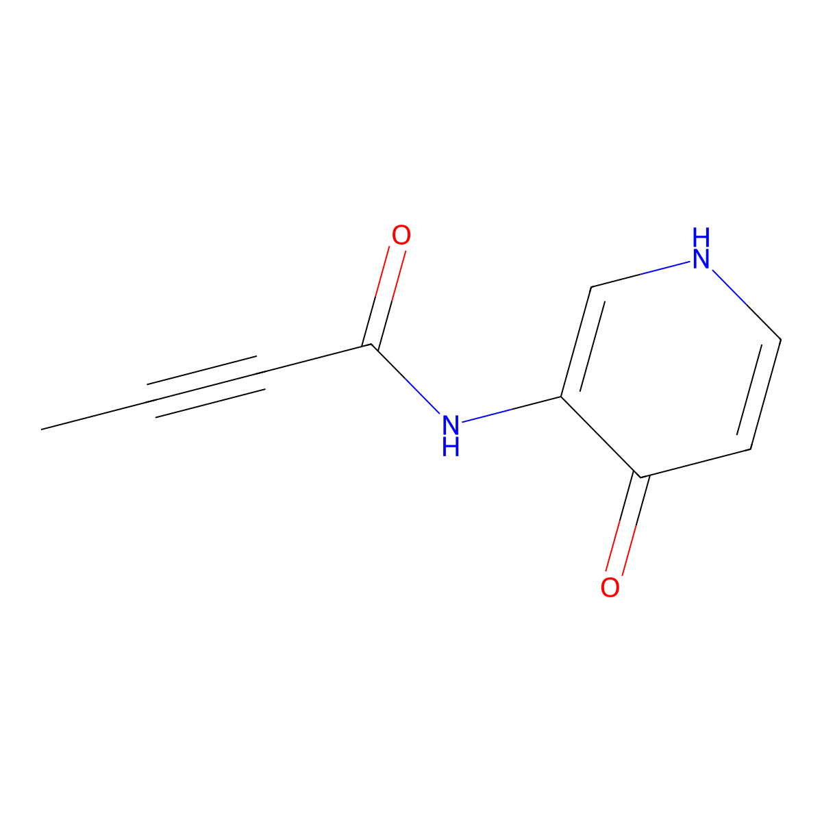 N-(4-hydroxypyridin-3-yl)but-2-ynamide molecular structure, CAS 1862713-95-8