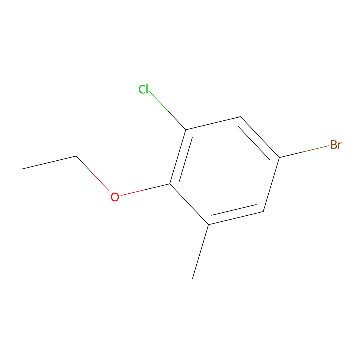 5-Bromo-1-chloro-2-ethoxy-3-methylbenzene molecular structure, CAS 1862718-32-8