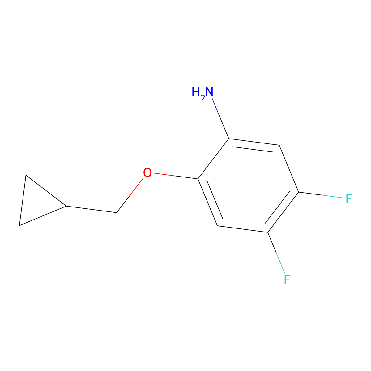 2-(Cyclopropylmethoxy)-4,5-difluoroaniline molecular structure, CAS 1862737-95-8