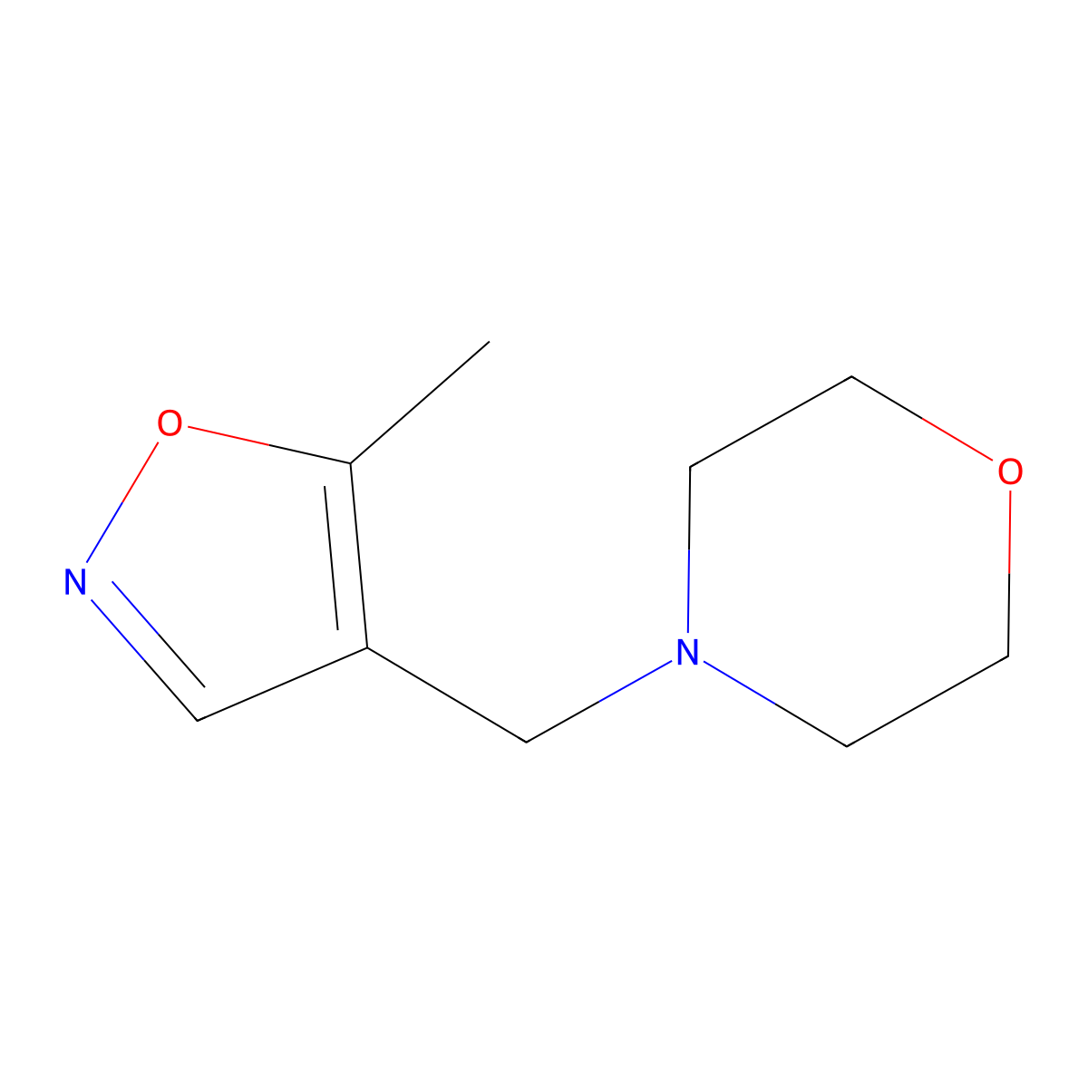 4-((5-Methylisoxazol-4-yl)methyl)morpholine molecular structure, CAS 1862740-88-2