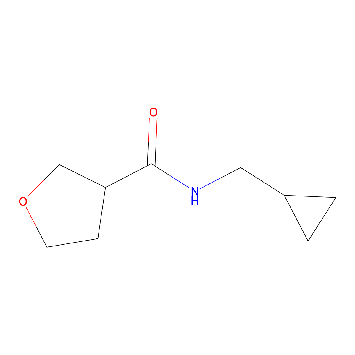 N-(cyclopropylmethyl)tetrahydrofuran-3-carboxamide molecular structure, CAS 1862759-50-9