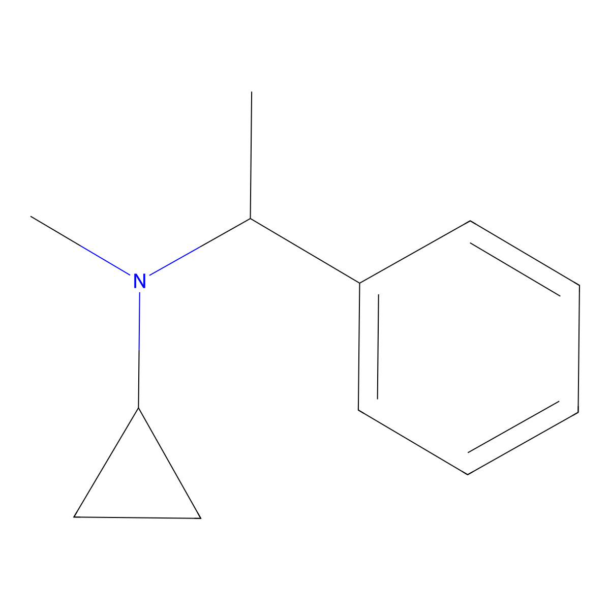 N-methyl-N-(1-phenylethyl)cyclopropanamine molecular structure, CAS 1862767-00-7