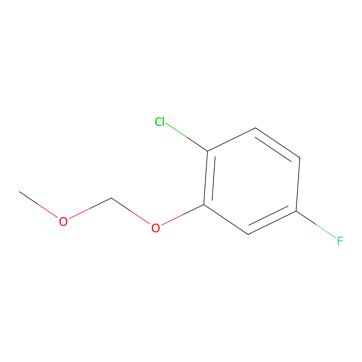 1-Chloro-4-fluoro-2-(methoxymethoxy)benzene molecular structure, CAS 1862778-42-4