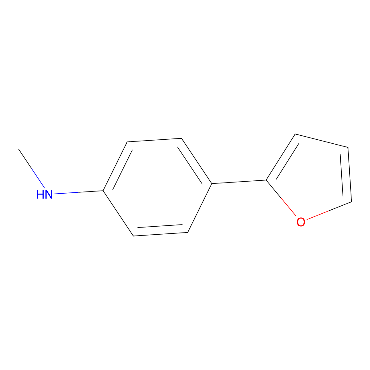 4-(2-Furanyl)-N-methylbenzenamine molecular structure, CAS 1862785-61-2