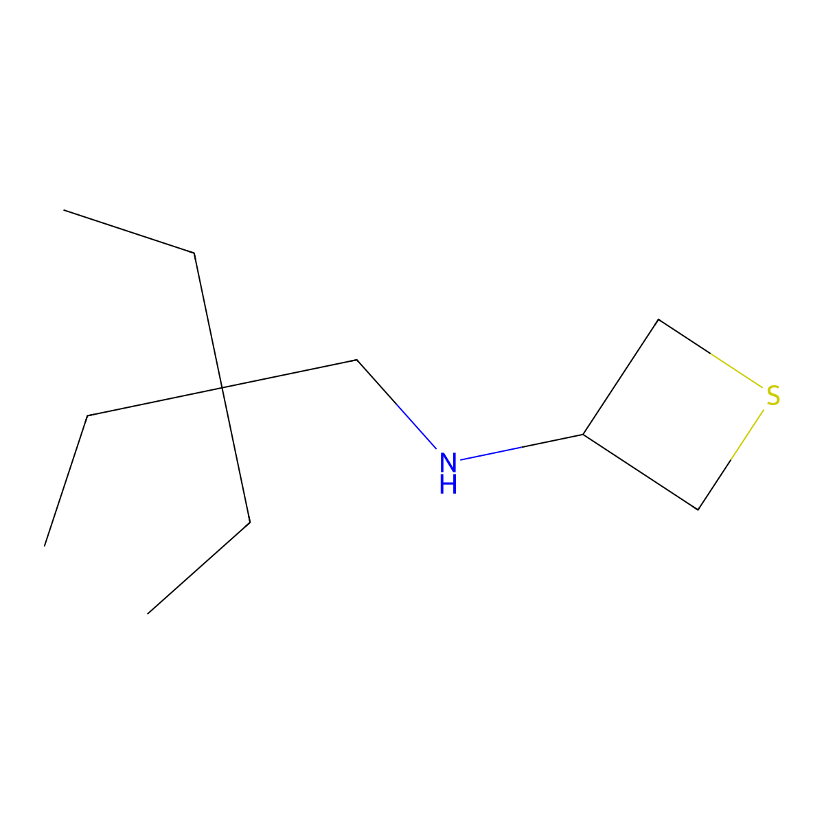 N-(2,2-Diethylbutyl)thietan-3-amine molecular structure, CAS 1862787-29-8