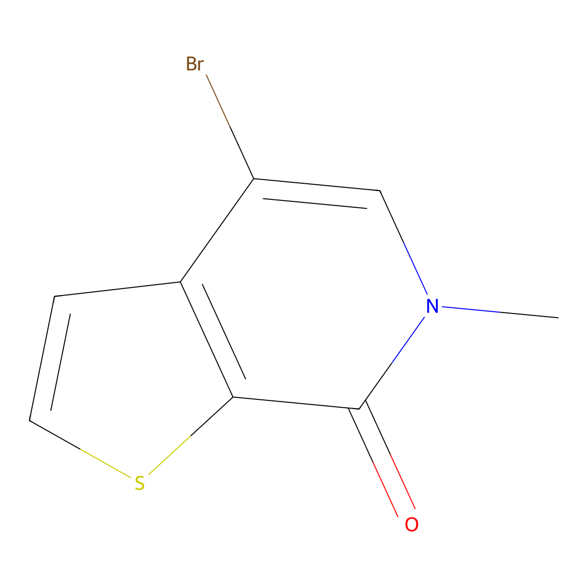 4-bromo-6-methyl-6H,7H-thieno[2,3-c]pyridin-7-one molecular structure, CAS 1862793-72-3