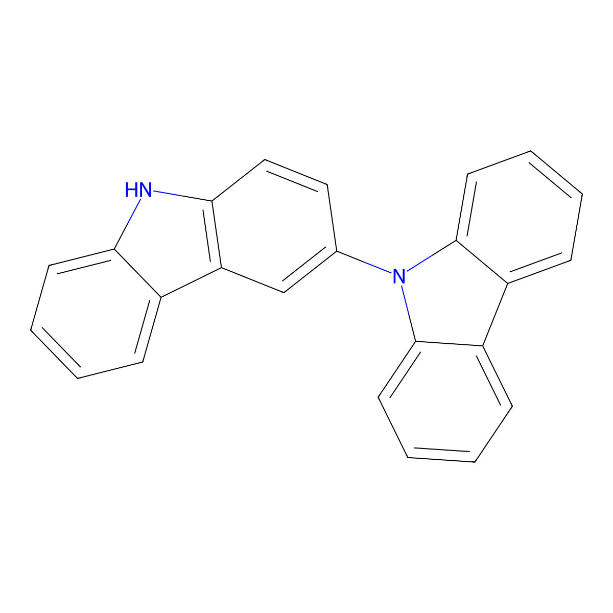3,9'-Bicarbazole molecular structure, CAS 18628-07-4