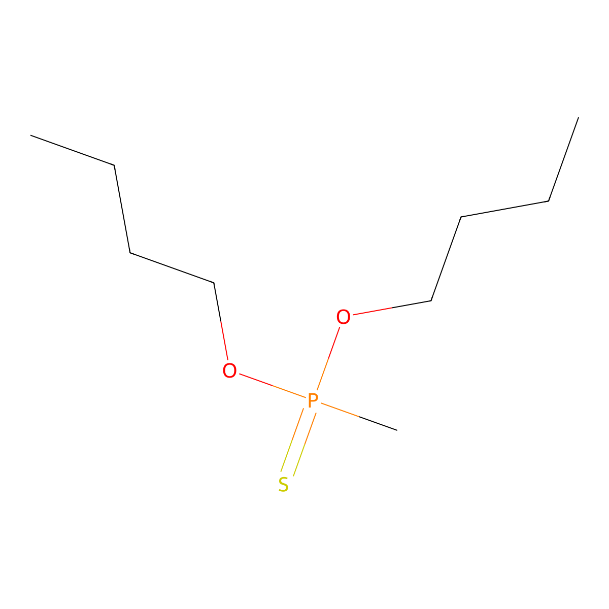 O,O-dibutyl methylphosphonothioate molecular structure, CAS 18628-73-4