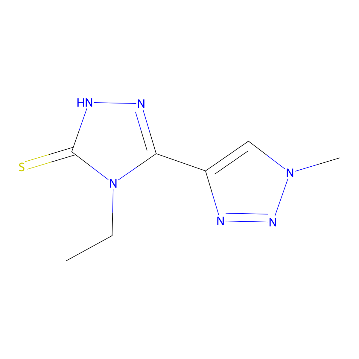 4-Ethyl-5-(1-methyl-1h-1,2,3-triazol-4-yl)-2,4-dihydro-3h-1,2,4-triazole-3-thione molecular structure, CAS 1862807-82-6