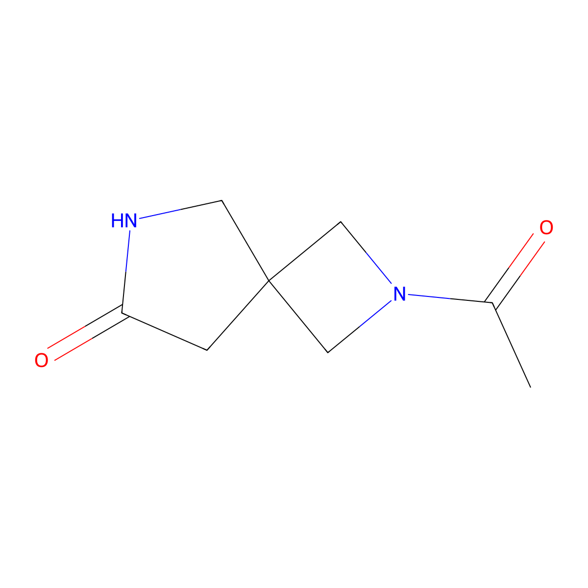 2-Acetyl-2,6-diazaspiro[3.4]octan-7-one molecular structure, CAS 1862810-56-7