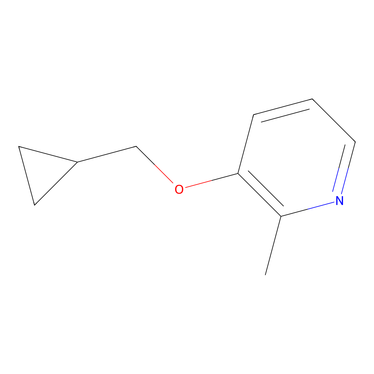 3-(Cyclopropylmethoxy)-2-methylpyridine molecular structure, CAS 1862812-35-8