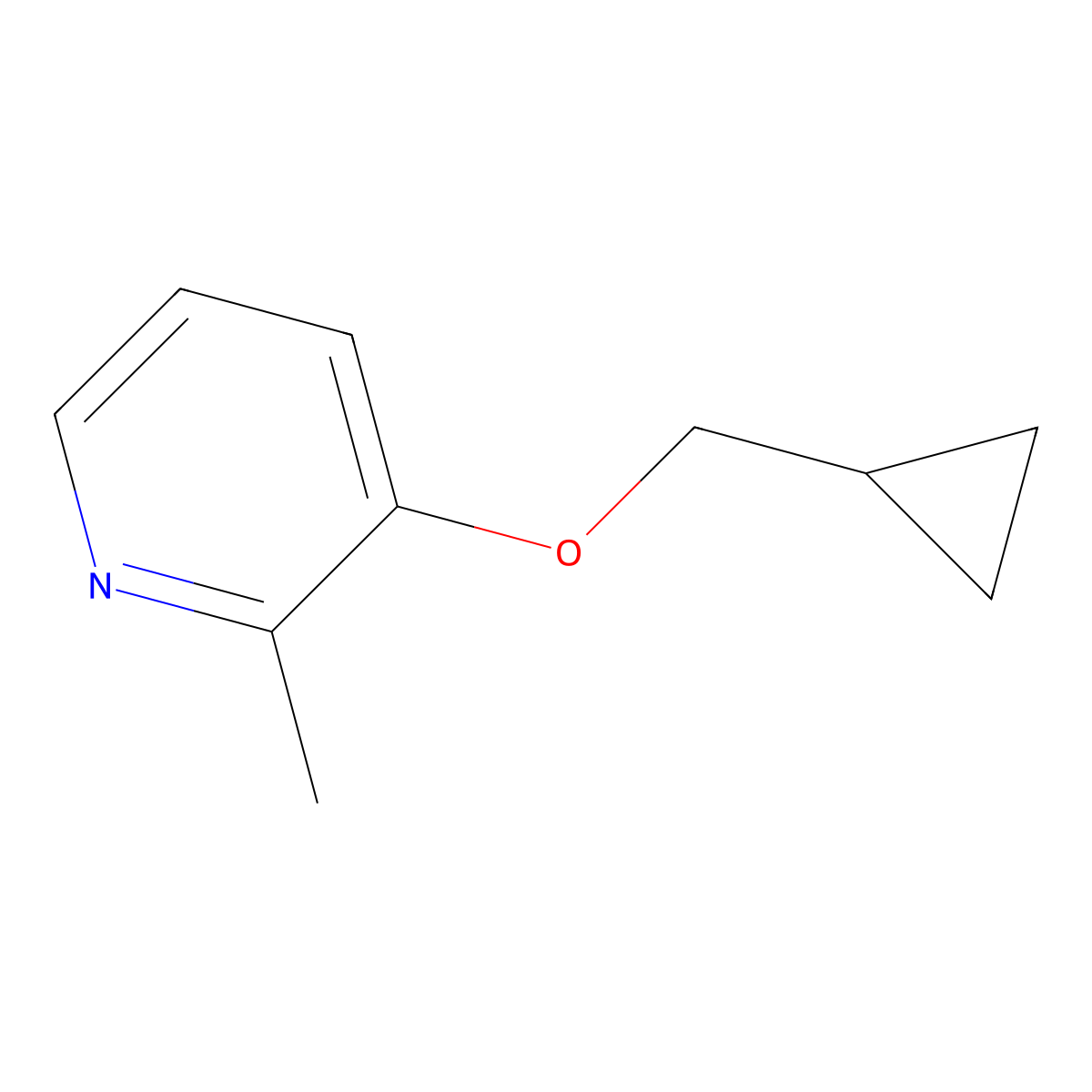 3-(Cyclopropylmethoxy)-2-methylpyridine molecular structure, CAS 1862812-35-8