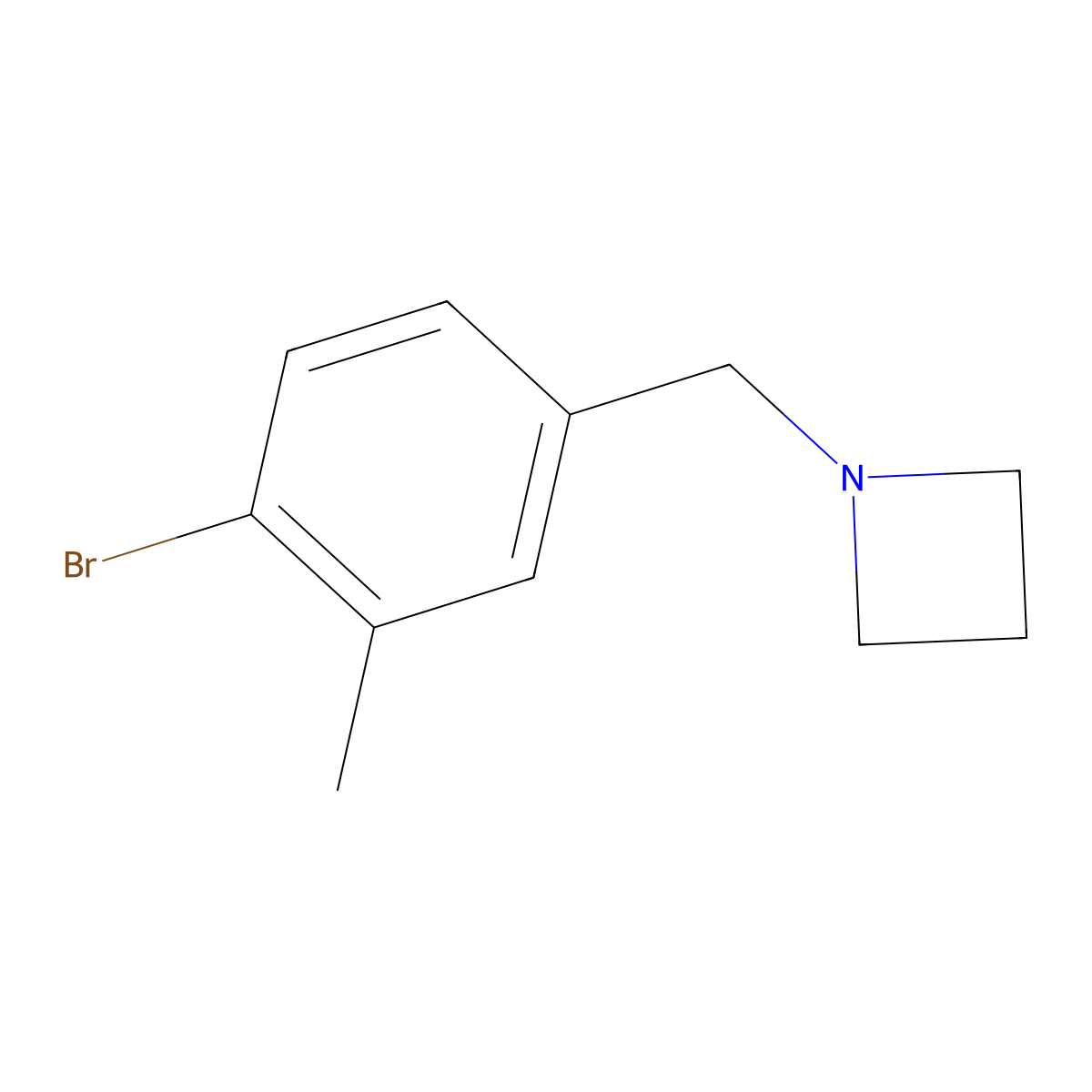 1-[(4-Bromo-3-methylphenyl)methyl]azetidine molecular structure, CAS 1862817-57-9