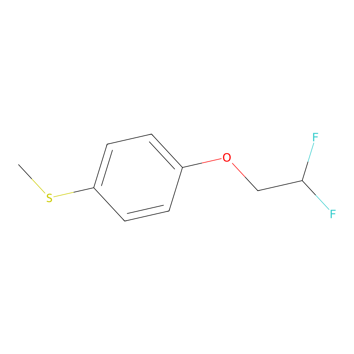 1-(2,2-Difluoroethoxy)-4-(methylthio)benzene molecular structure, CAS 1862818-44-7